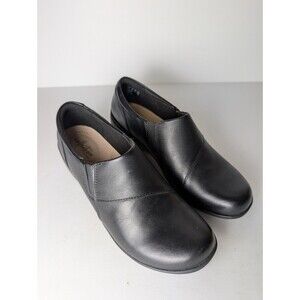 Clarks Collection Women's 8.5M Black Loafers Slip On Shoes Low Heel